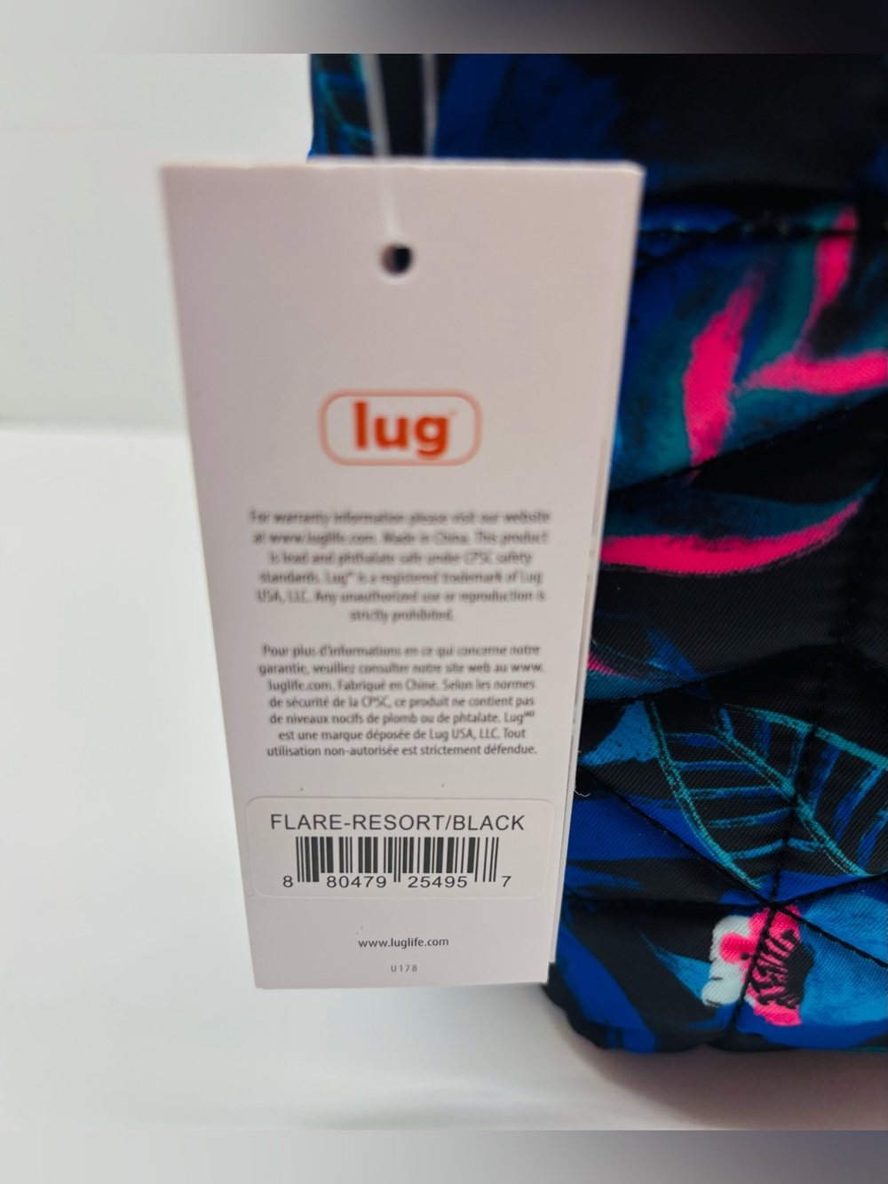 MAKE AN OFFER! NWT Lug RESORT BLACK FLARE Crossbody Bag Navy Pink - Picture 5 of 5